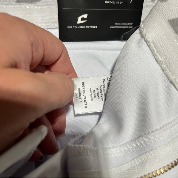 Champro Open Bottom Loose Fit Youth XS Baseball Pants White & Navy Stripe Note!! - Picture 10 of 13